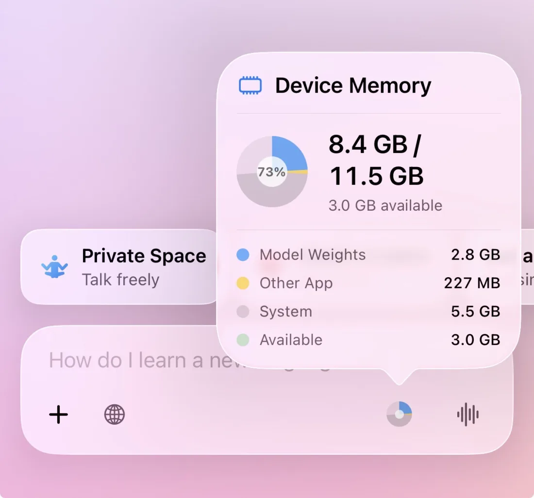 Solair AI memory gauge